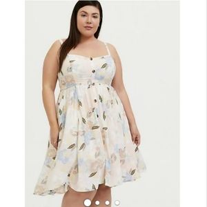 Torrid button up detail dress